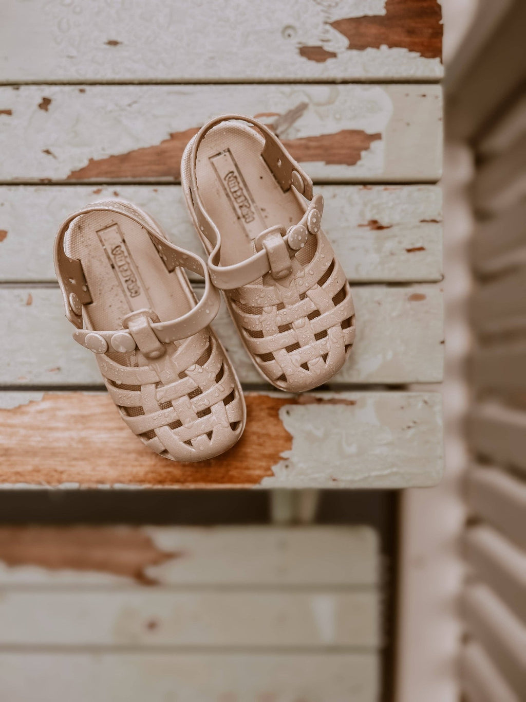 Sandales plage enfant fille doux blush