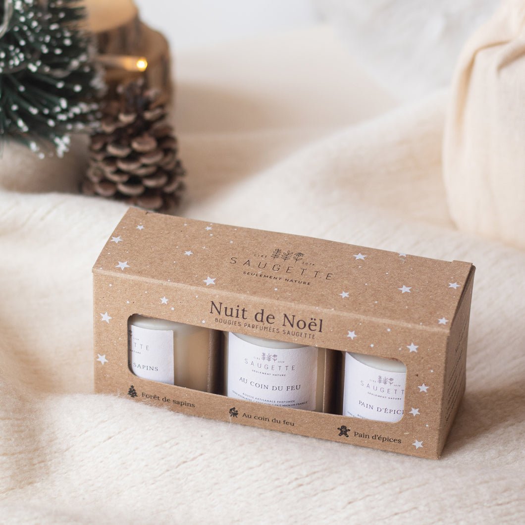 Coffret 3 bougies Nuit de Noël - vue 1