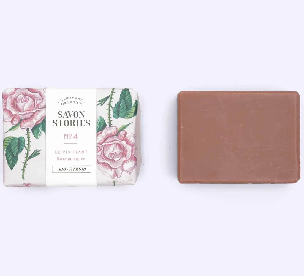 Savon bio & naturel à l'argile et rose "le vivifiant" - savon stories