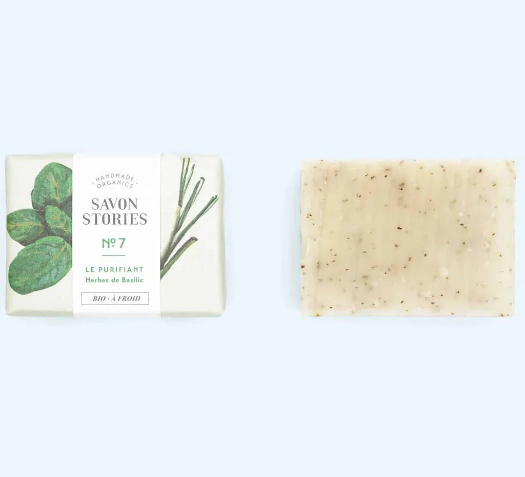 Savon bio & naturel désodorisant au basilic "le purifiant" - savon stories