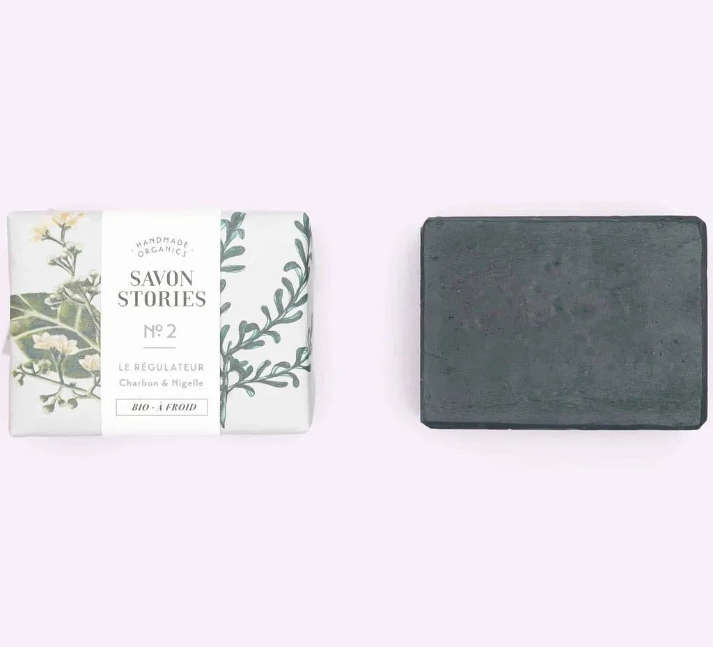 Savon bio & naturel détox au charbon "le régulateur" - savon stories