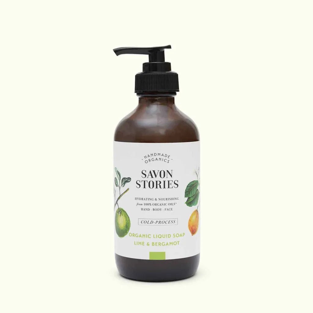 SAVON LIQUIDE BIO CITRON VERT ET BERGAMOTE - Savon Stories - Lili Margaret