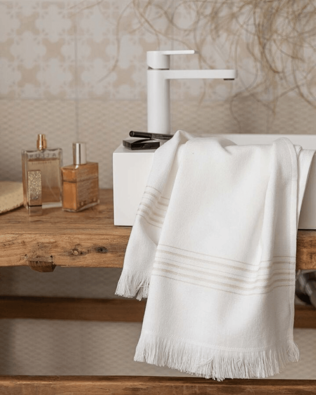 Serviette hammam en coton - maison vivaraise