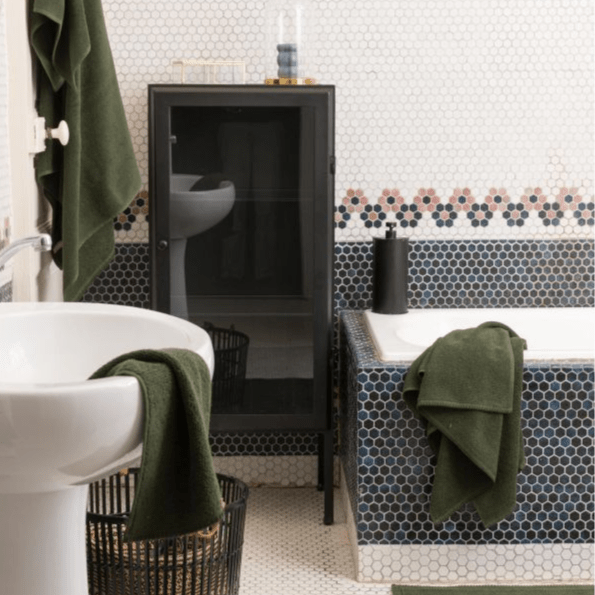 Serviette invité bora romarin - maison vivaraise