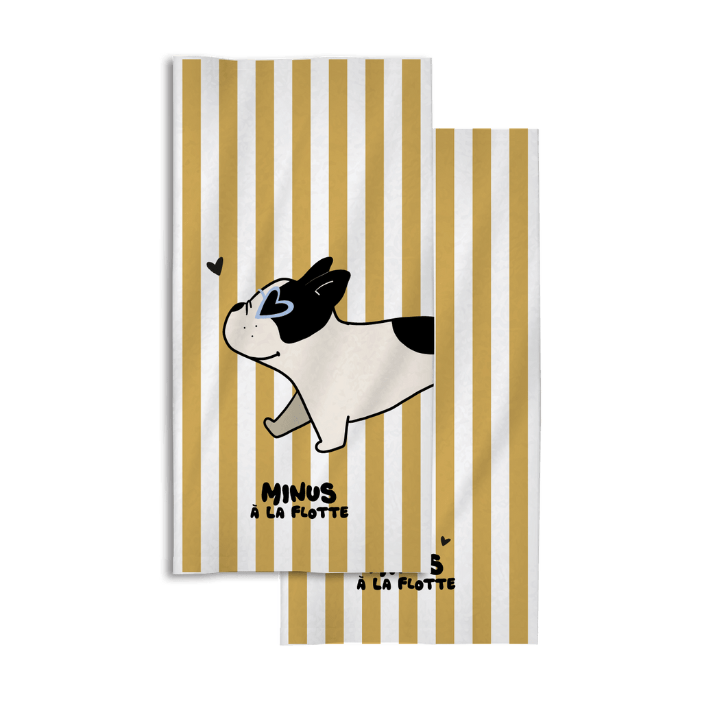 Serviette microfibre enfant Minus - Bouledogue