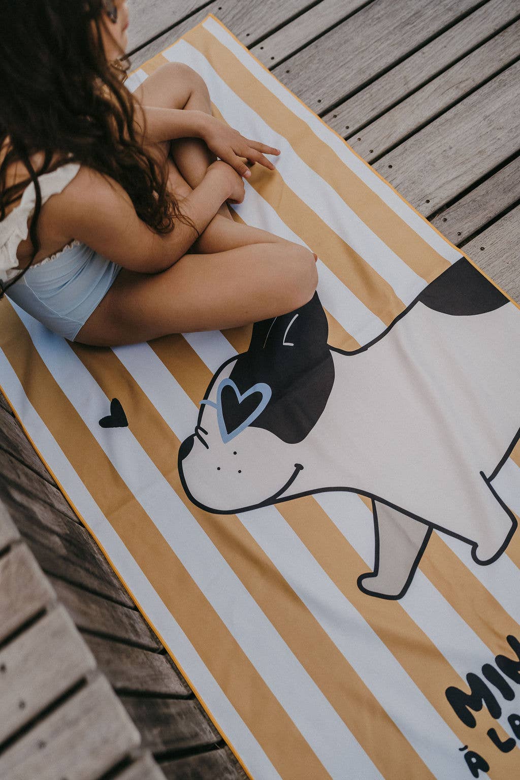 Serviette microfibre enfant Minus - Bouledogue
