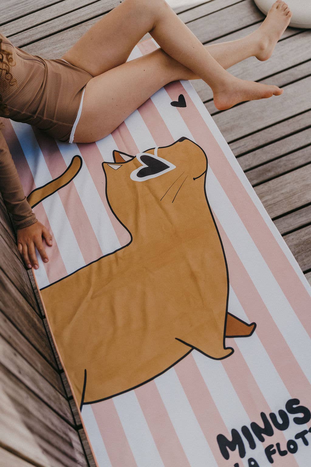 Serviette plage enfant Chat