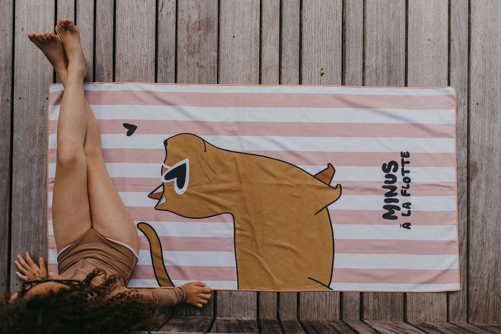 Serviette plage enfant Chat