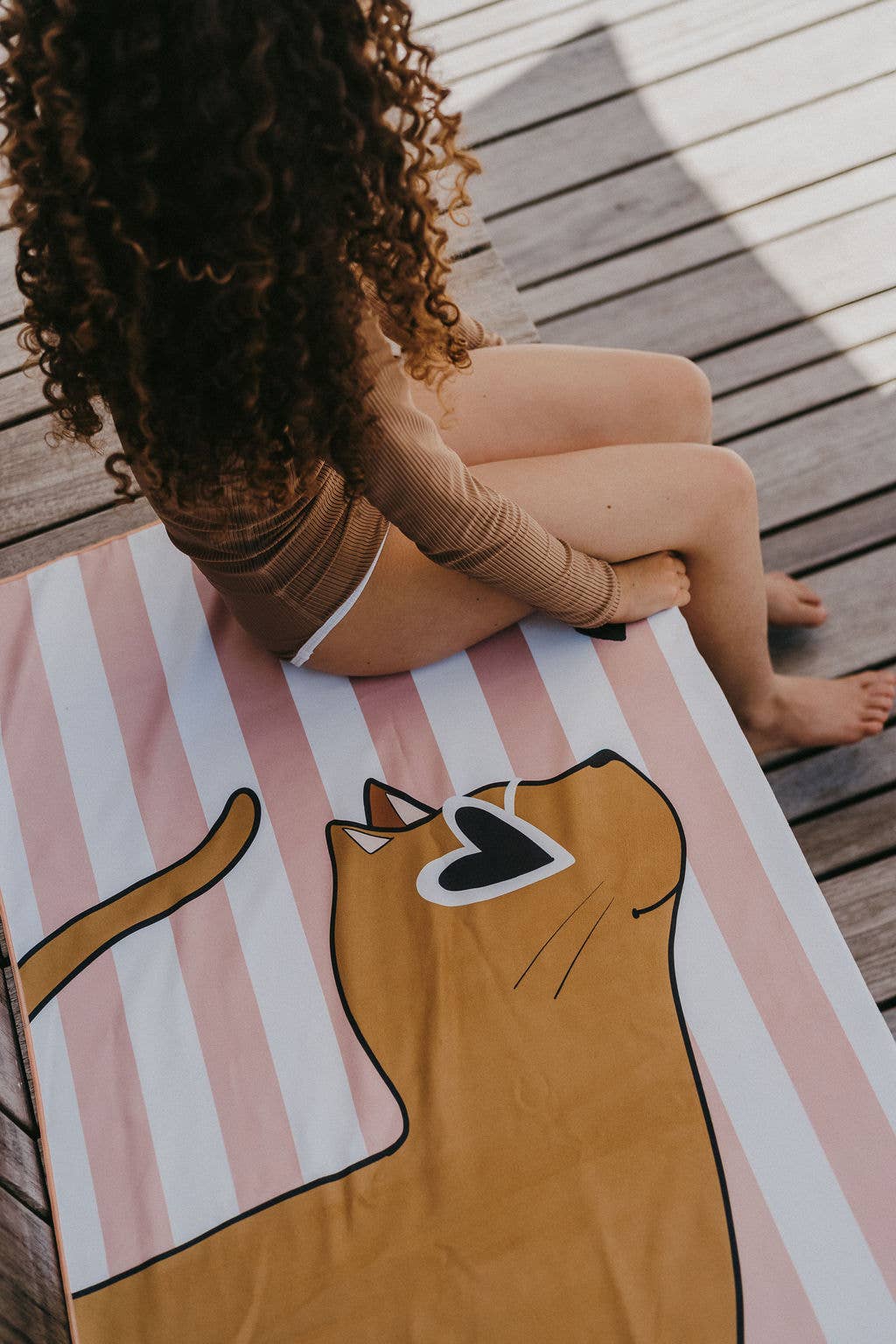 Serviette plage enfant Chat