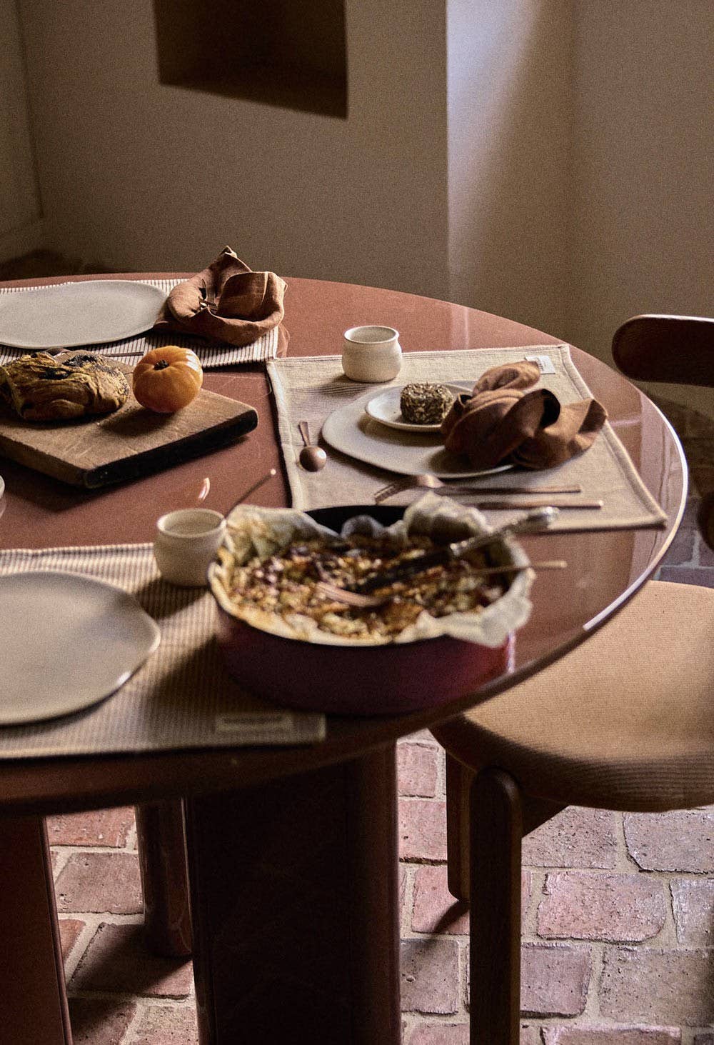 Set de table en coton Rayures Argile - Gabrielle Paris