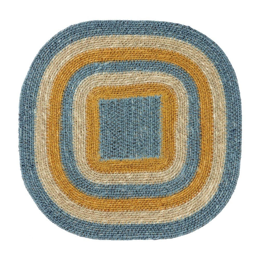 Set de table jonc de mer bleu naturel - bonheur du jour