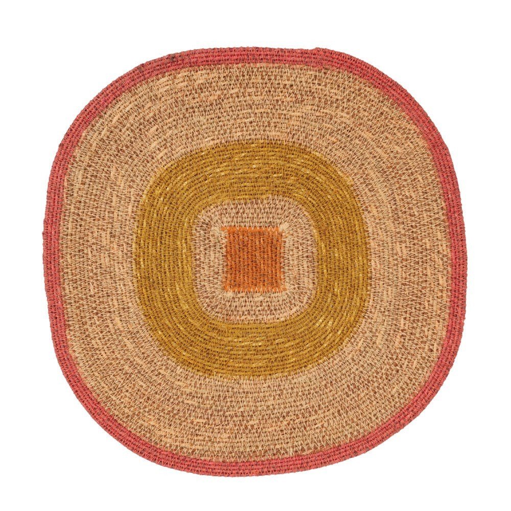 Set de table jonc de mer corail rose - bonheur du jour