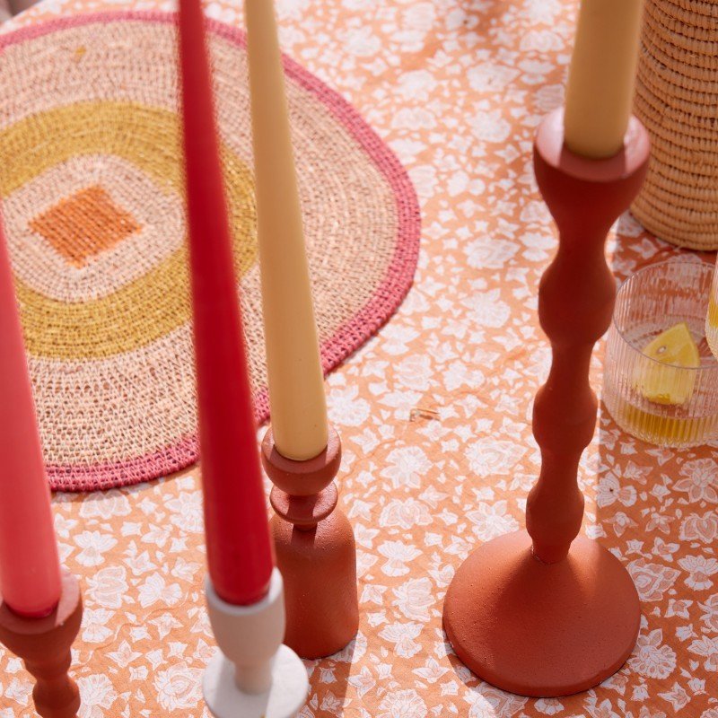 Set de table jonc de mer corail rose - bonheur du jour