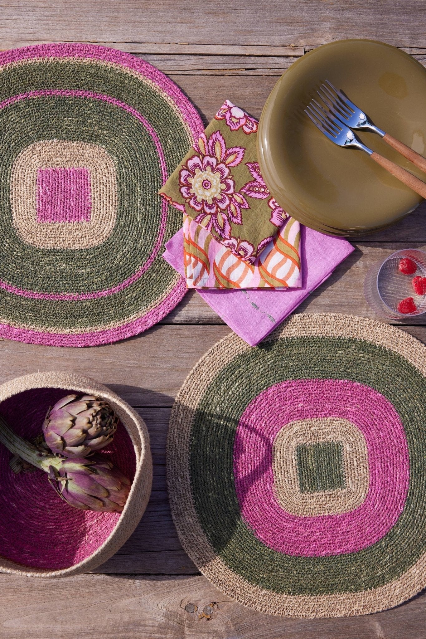Set de table jonc de mer Multico - Cyprès