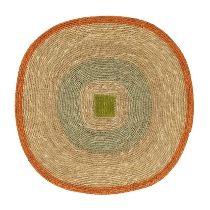 Set de table jonc de mer orange bleu - Bonheur du Jour - Lili Margaret