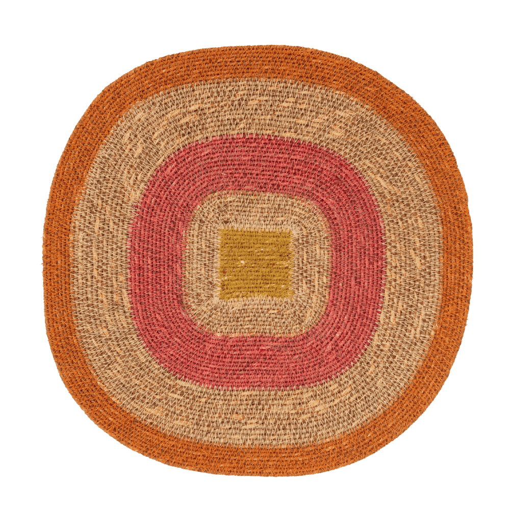 Set de table jonc de mer orange corail - bonheur du jour