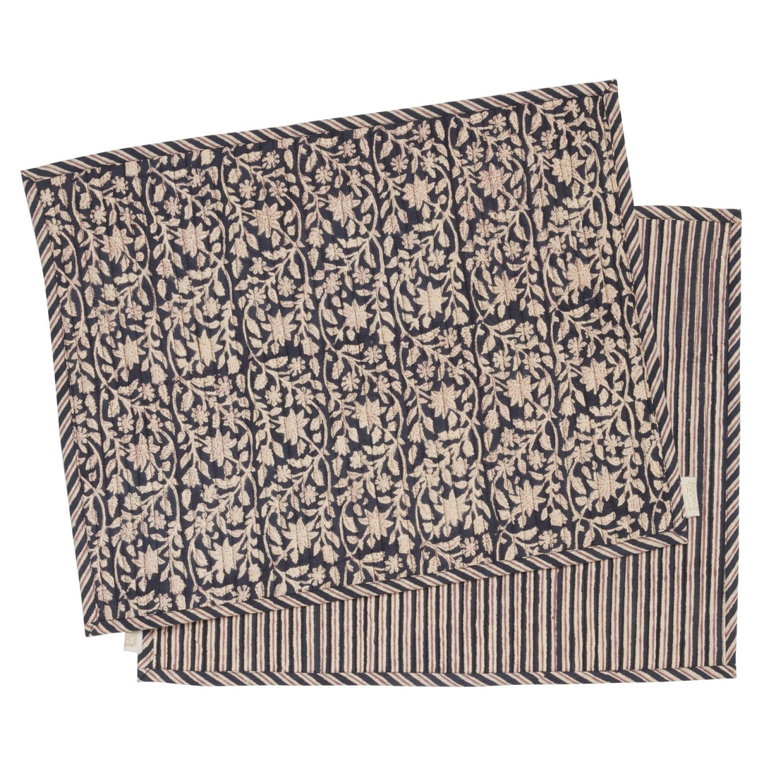 SETS DE TABLE EN TISSU GOA INDIGO – Lot de 2 | Bonheur du Jour - Lili Margaret