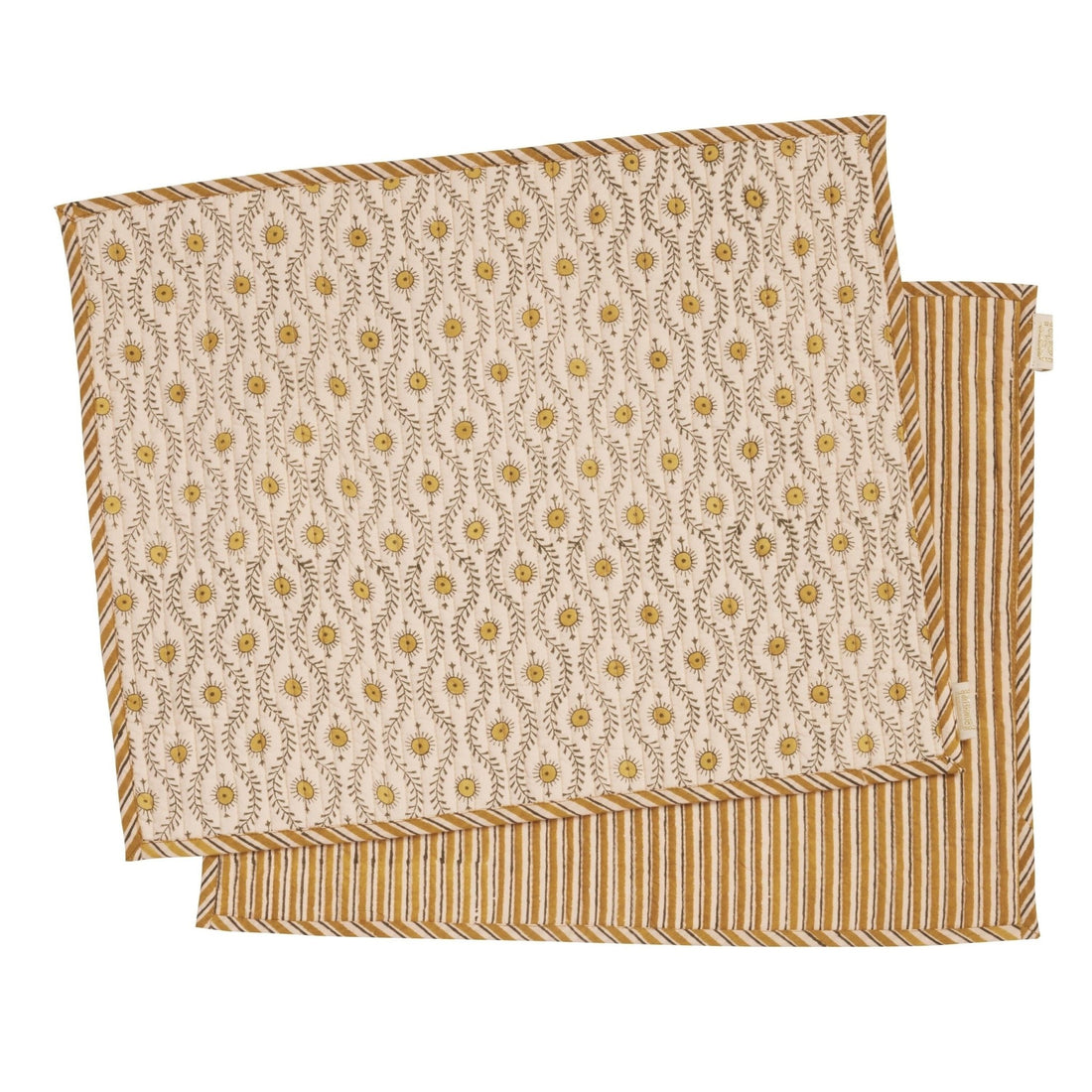 SETS DE TABLE EN TISSU SERPENTINE CURRY – Lot de 2 | Bonheur du Jour - Lili Margaret