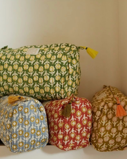 Trousse de toilette femme isha olive  - bonheur du jour paris