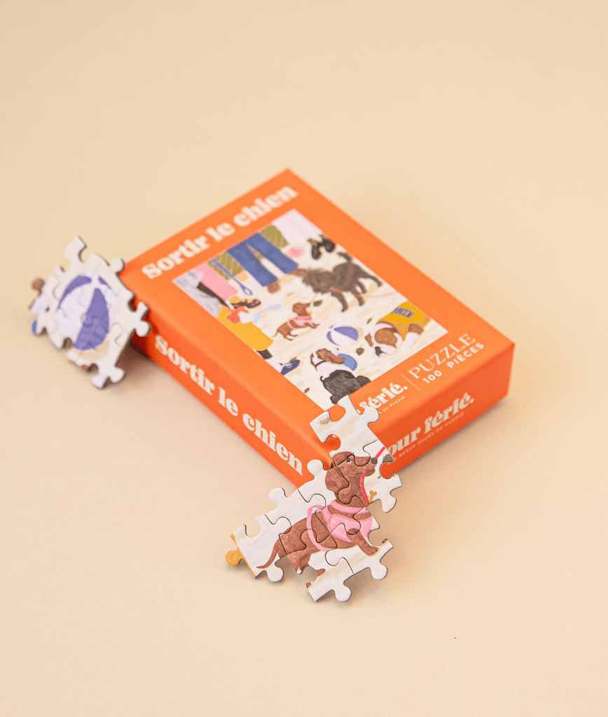 Sortir le chien - Mini puzzle 100 pièces
