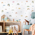 Sticker mural "arc - en - ciel et nuages" - nicolasito