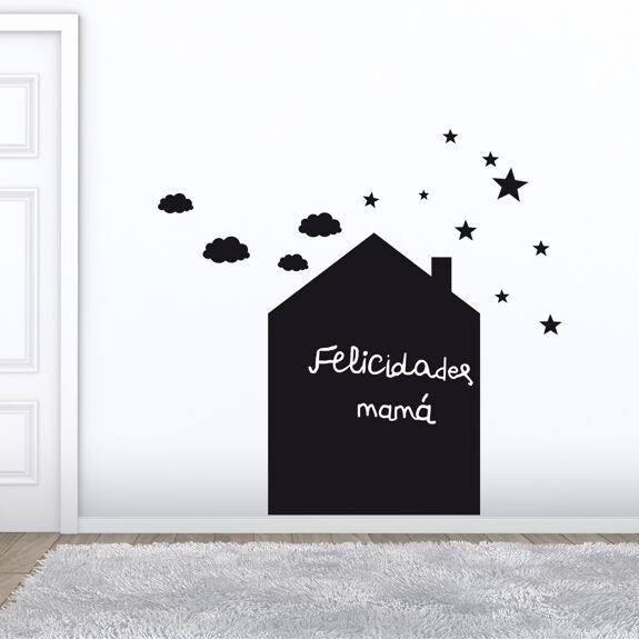 Sticker mural ardoise "maison" - nicolasito