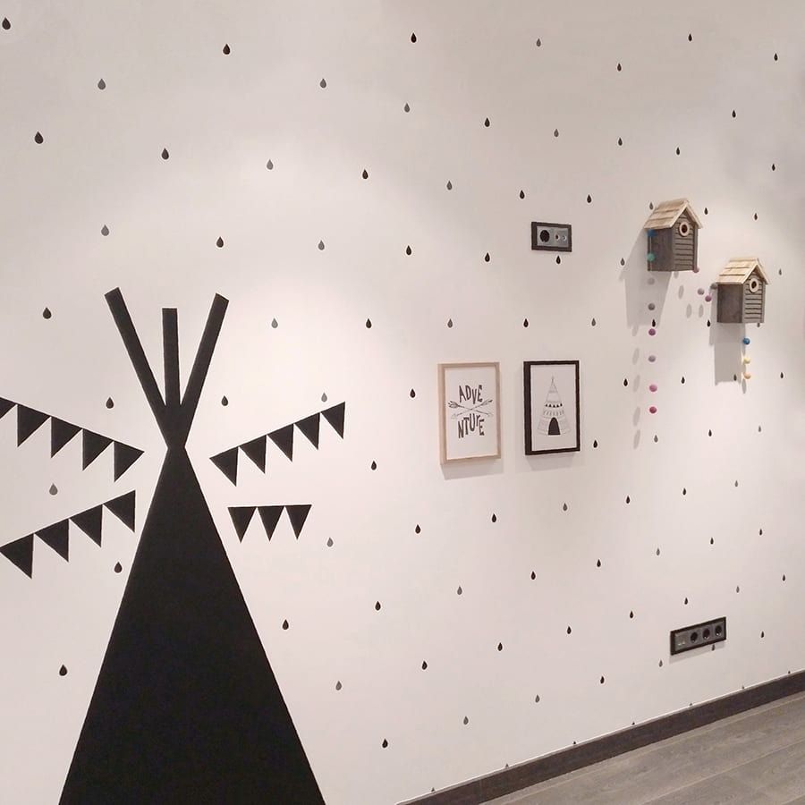 Sticker mural ardoise "tipi" - nicolasito