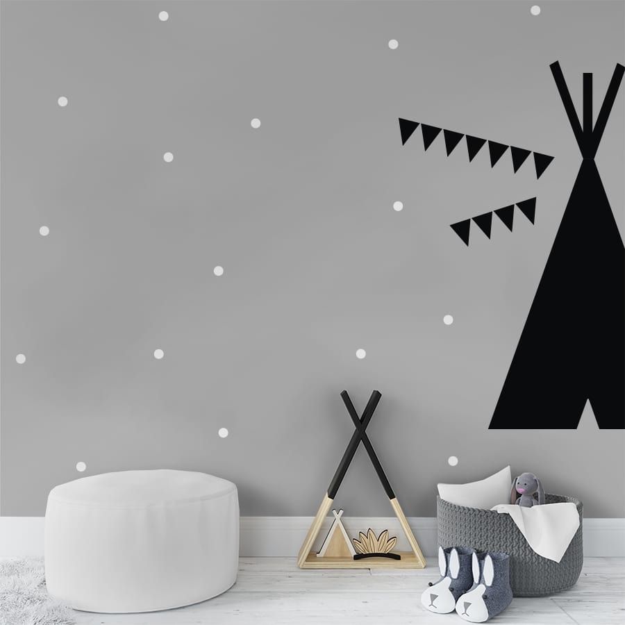 Sticker mural ardoise "tipi" - nicolasito