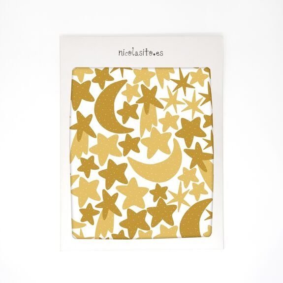 Sticker mural "etoiles et lunes sable" - nicolasito