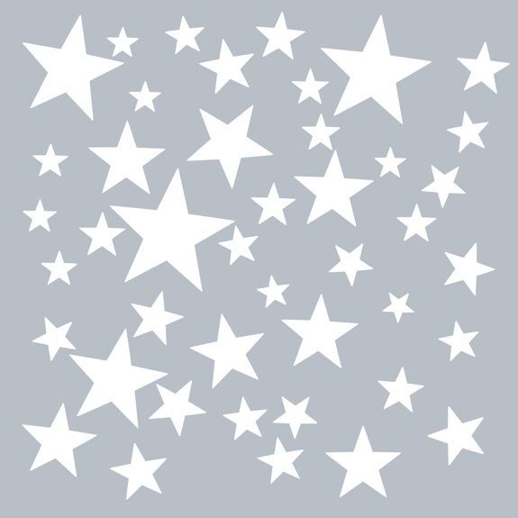 Sticker mural "etoiles mix blanc" - nicolasito