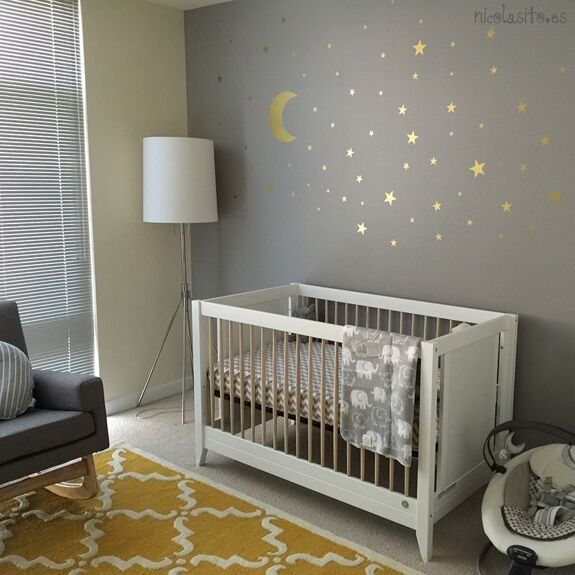 Sticker mural "mini moon gold" - nicolasito