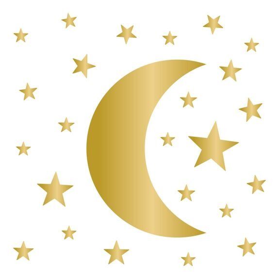 Sticker mural "mini moon gold" - nicolasito