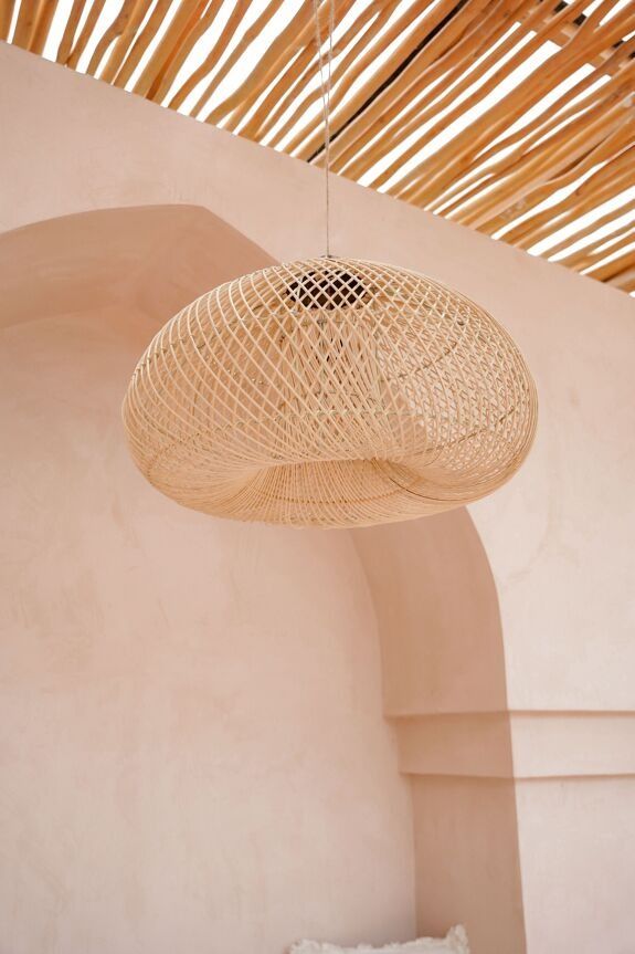 Suspension en rotin kayu berat - esprit bohème | hippie monkey