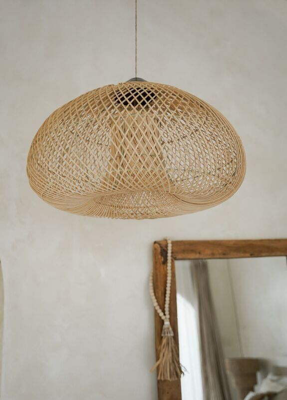 Suspension en rotin kayu berat - esprit bohème | hippie monkey