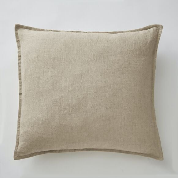 Taie d'oreiller lin lavé soline sable - l'effet papillon