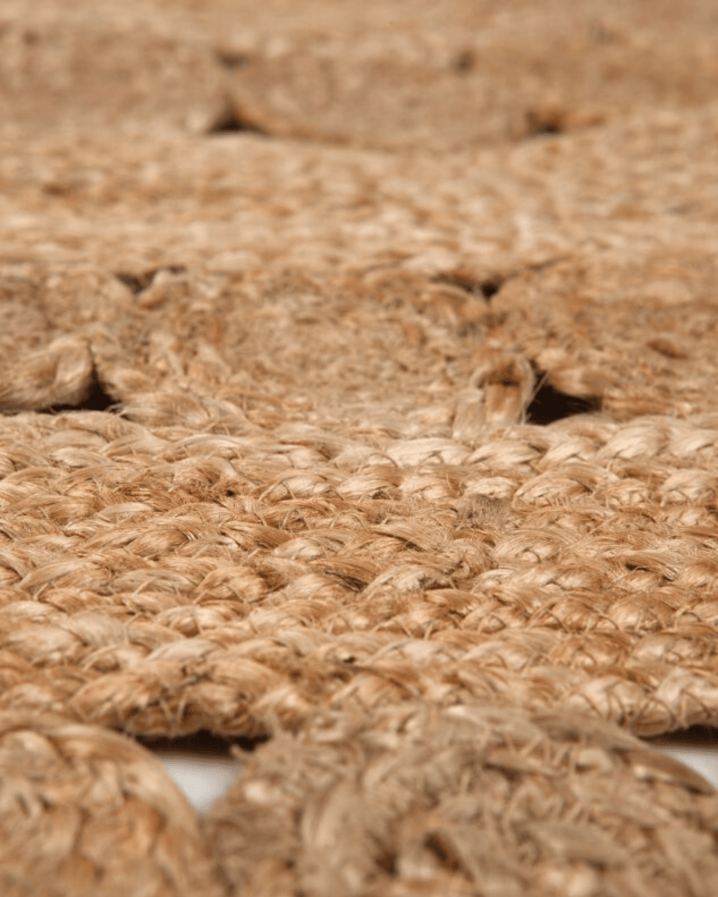 Tapis rond en jute naturel style bohème