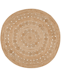 Tapis rond en jute naturel style bohème