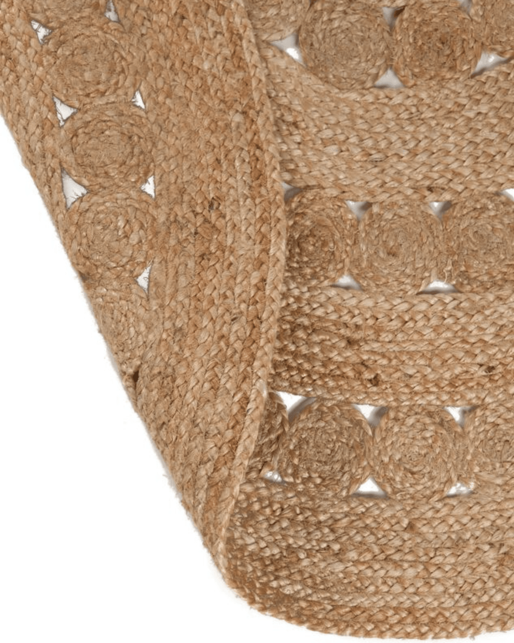 Tapis rond en jute naturel style bohème