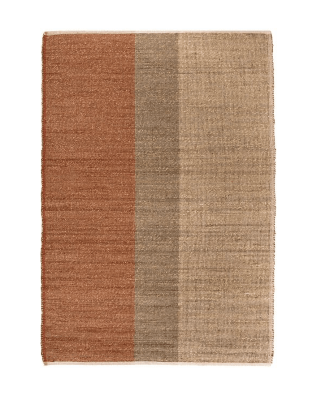 Tapis terracotta en jonc de mer karan