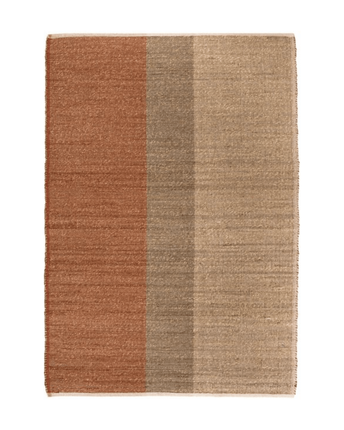 Tapis terracotta en jonc de mer Karan - Lili Margaret
