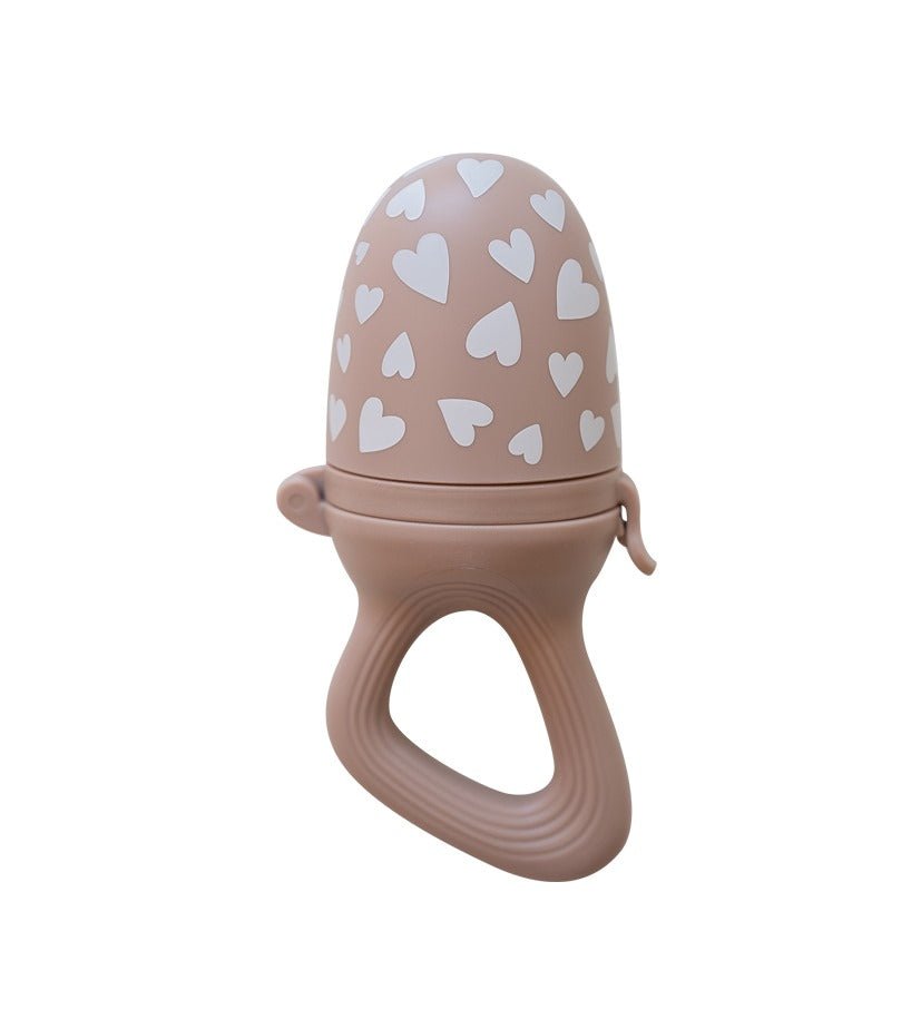 Tétine grignoteuse bébé cœurs taupe - zakuw - Lili Margaret