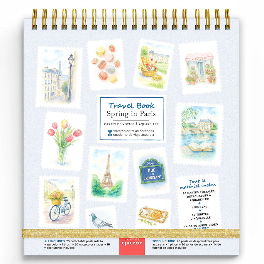 Travel Book aquarelle Spring in Paris
