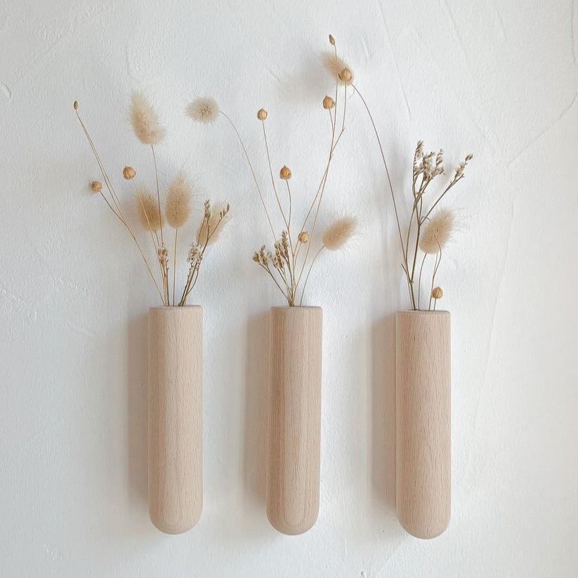 TRIO DE SOLIFLORES MURAUX EN BOIS - Anso Design - Lili Margaret