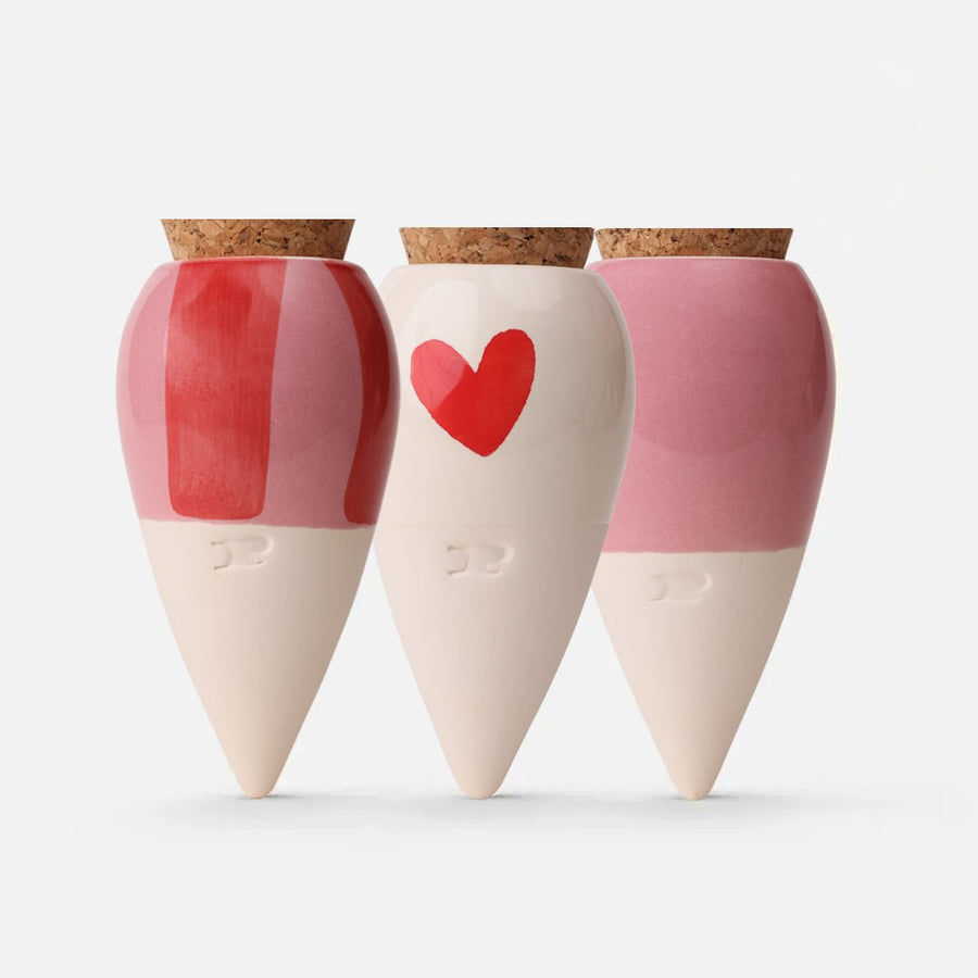 Trio mini olla rayées en terre cuite Les Lovers