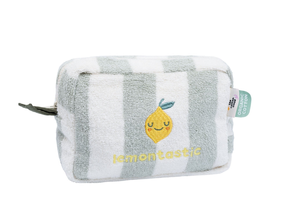 Trousse de toilette enfant coton éponge lola lemon - the cotton cloud