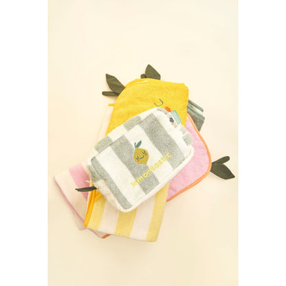 TROUSSE DE TOILETTE ENFANT EN COTON ÉPONGE LOLA LEMON - The Cotton Cloud - Lili Margaret