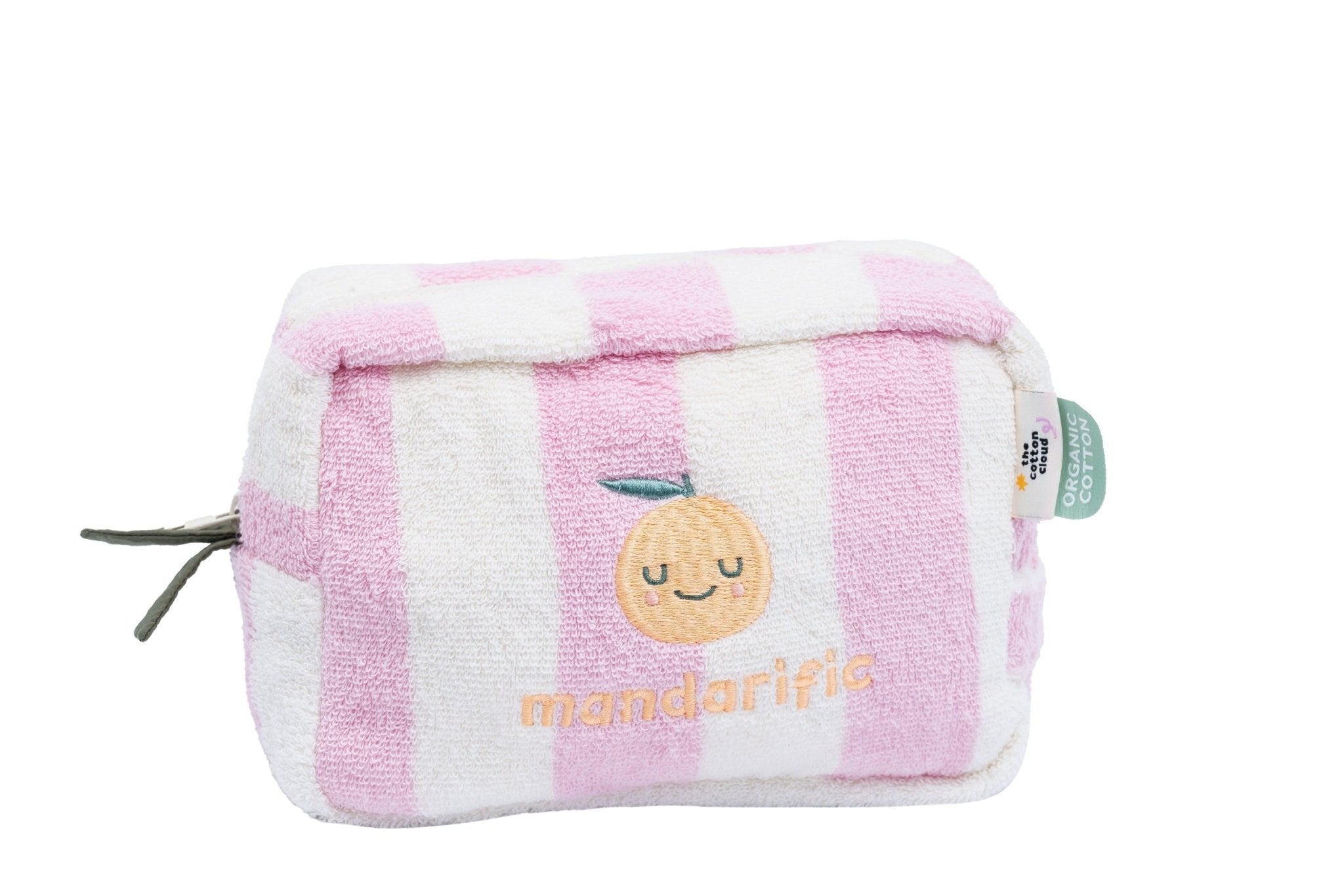 TROUSSE DE TOILETTE ENFANT EN COTON ÉPONGE MANDY MANDARINE - The Cotton Cloud - Lili Margaret