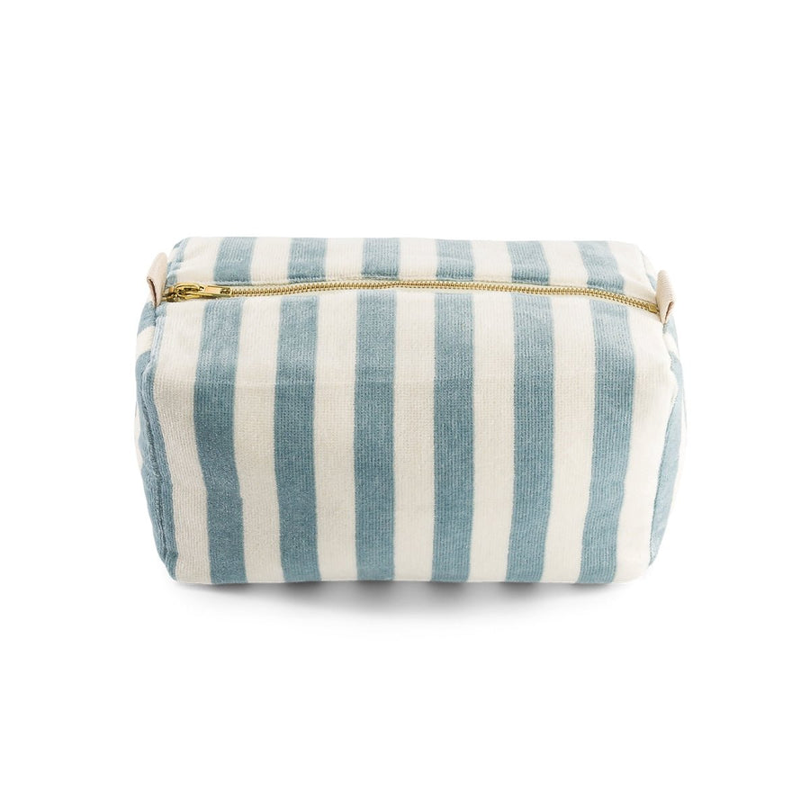 Trousse de toilette enfant éponge à rayures bleu ciel