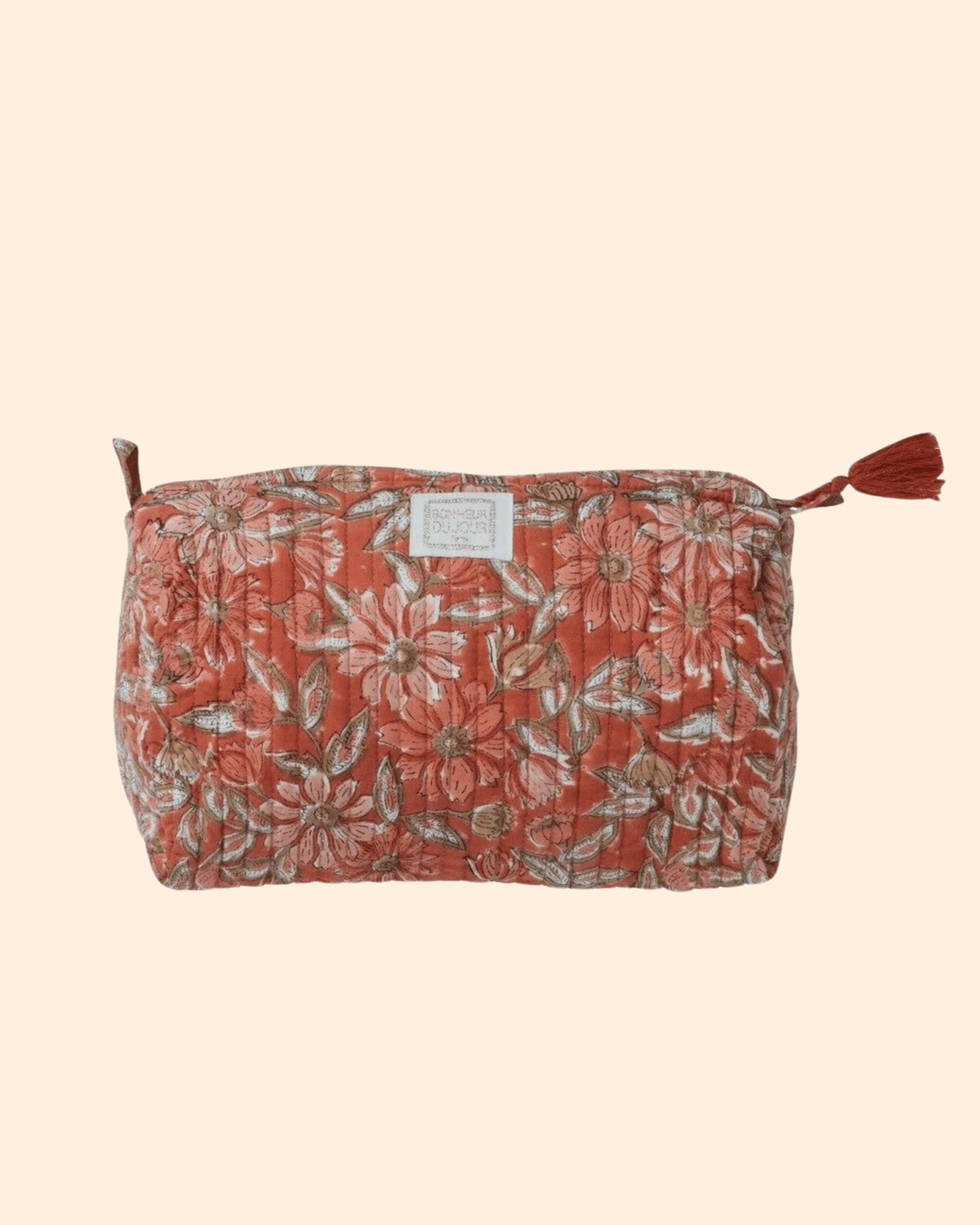 TROUSSE DE TOILETTE FEMME INDIRA MEERA TERRACOTTA - Bonheur du Jour Paris - Lili Margaret