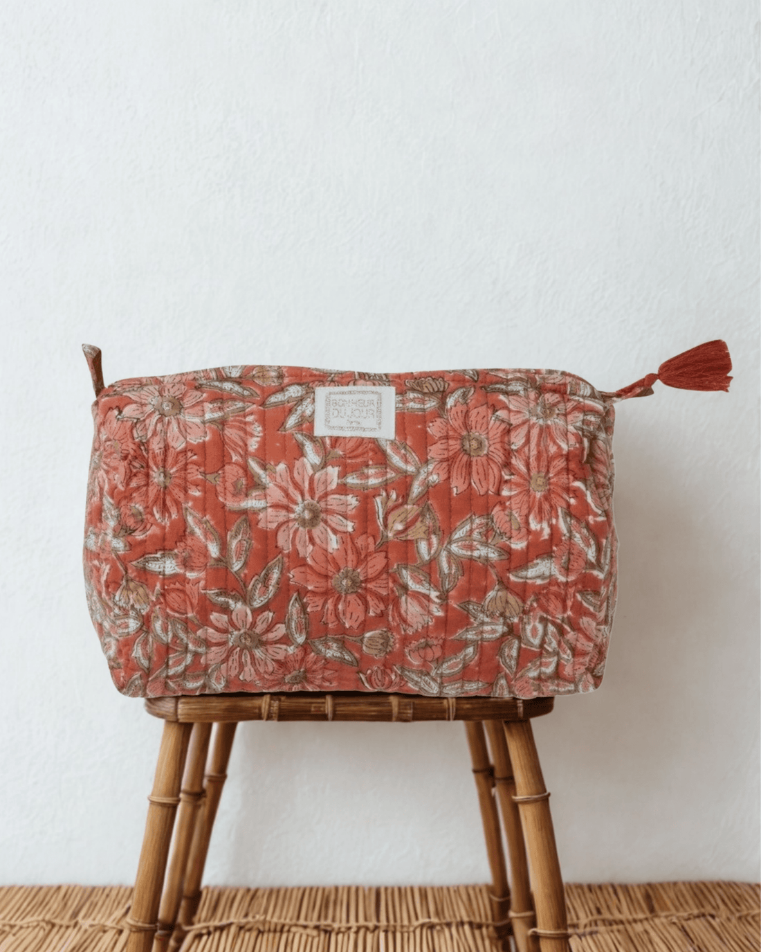 TROUSSE DE TOILETTE FEMME INDIRA MEERA TERRACOTTA - Bonheur du Jour Paris - Lili Margaret